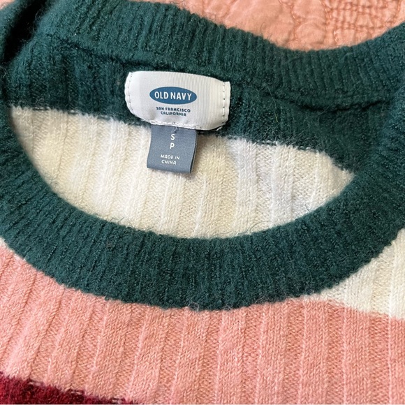 -Old Navy Striped Split Hem Crew Neck Sweater S - Picture 4 of 8
